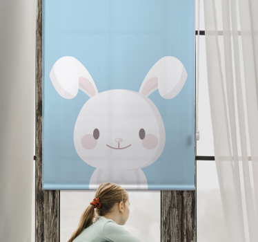 Store nordique Lapin blanc - TenStickers