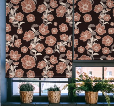 Stores enrouleurs illustration artistique de serpent avec fleurs - TenStickers