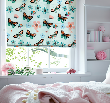 Store pour enfant fleurs et papillons - TenStickers