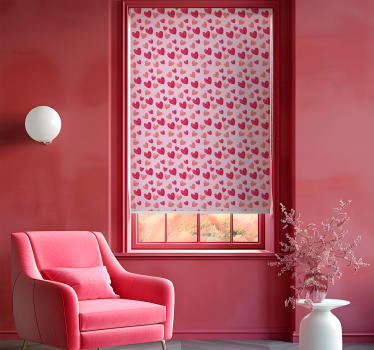 Store romantique motif de coeur rose - TenStickers
