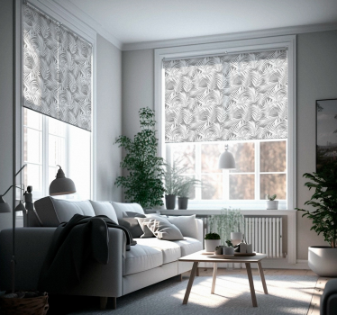 Store salon feuilles de palmiers gris - TenStickers