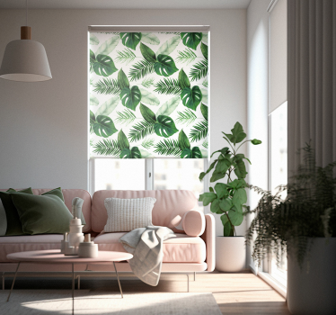 Store salon feuilles tropicales vertes - TenStickers