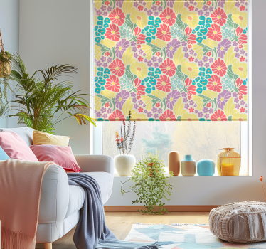 Store salon fleurs pastel - TenStickers