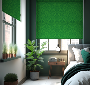 Store vert salon design damassé vintage - TenStickers