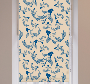 Stores animaux Poisson koi beige et bleu - TenStickers