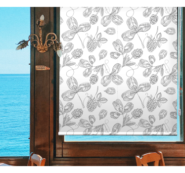 Stores avec fleurs Broderie florale - TenStickers