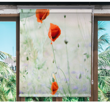 Stores avec fleurs Coquelicots rouges tachés - TenStickers