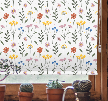 Stores avec fleurs et plantes sticker délicat et coloré - TenStickers