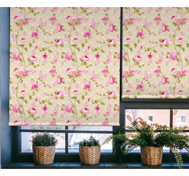 Stores avec fleurs Impression de fleurs vintage - TenStickers