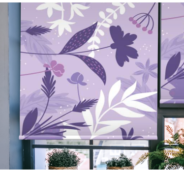 Stores avec fleurs sticker de fleurs violettes - TenStickers