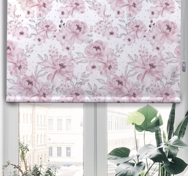 Stores avec fleurs Store enrouleur rose - TenStickers