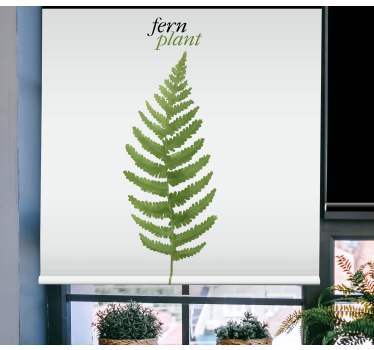 Stores avec phrase Fougère plante minimaliste - TenStickers