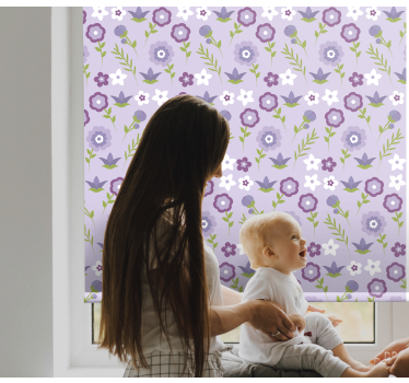 Stores fleurs et plantes Fleurs pourpres - TenStickers