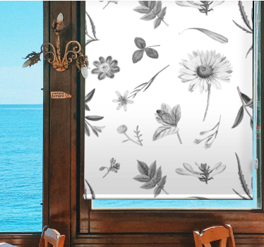Stores plus de fleurs et plantes Fleur de printemps grise - TenStickers