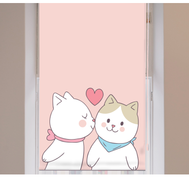 Stores pour enfants Beaux chats s'embrassant - TenStickers