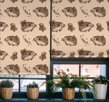 Stores pour enfants Champignons et hérisson - TenStickers