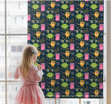 Stores pour enfants Illustration drôle d'extraterrestres colorés - TenStickers