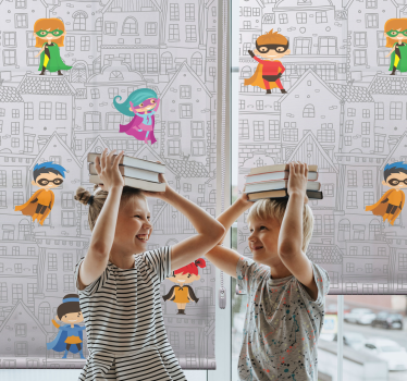 Super-héros dans le store enrouleur de super-héros de la ville - TenStickers