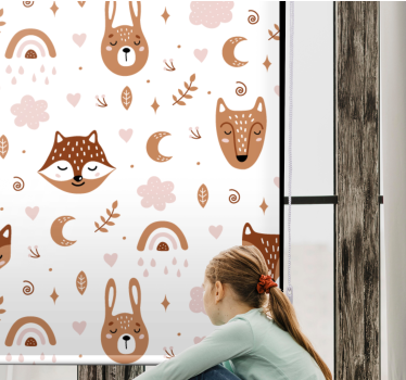 Toile fenêtre animal créatures des bois - TenStickers