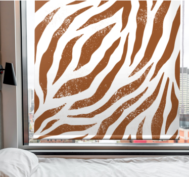 Toile fenêtre animal motif rayures de zèbre - TenStickers