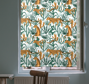 Toile fenêtre animaux safari flore faune - TenStickers