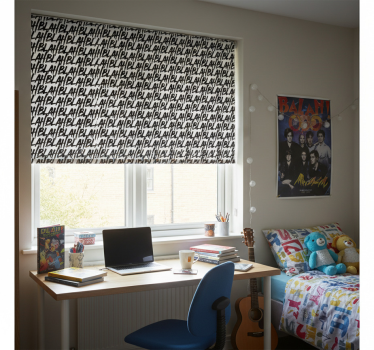 Toile fenêtre chambre adolescent motif texte amusant - TenStickers