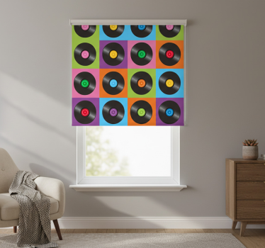Toile fenêtre chambre assiettes vinyles cuisine - TenStickers