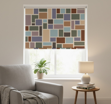 Toile fenêtre chambre carreau moderne coloré - TenStickers