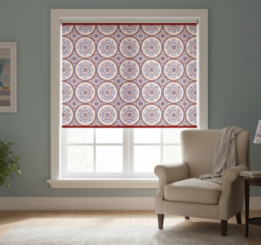 Toile fenêtre chambre carreaux maioliche - TenStickers