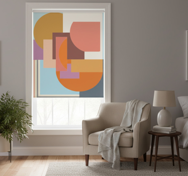 Toile fenêtre chambre mosaïque géométrique moderne - TenStickers