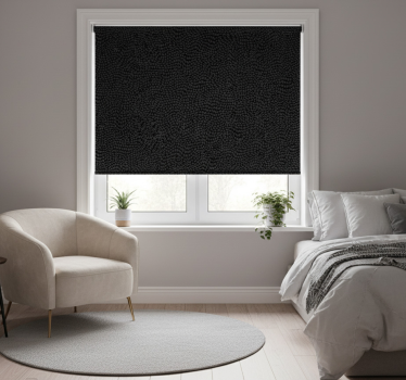 Toile fenêtre chambre imitation fourrure noire - TenStickers