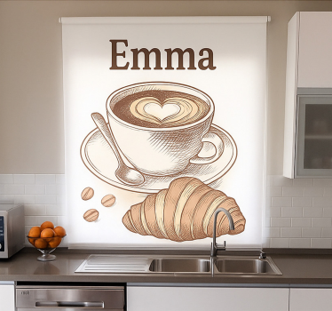Toile fenêtre cuisine conception de café personnalisée - TenStickers