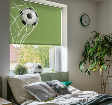 Toile fenêtre football déplacer le ballon dans le but - TenStickers