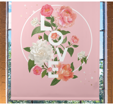 Toile fenêtre romantique j'aime le design floral - TenStickers