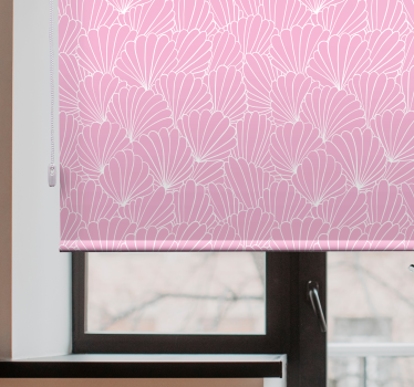 Toile fenêtre animal motif coquillage rose - TenStickers