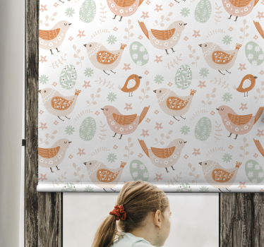 Toile fenêtre animal oiseaux et œufs - TenStickers