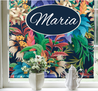 Toile fenêtre fleurs et plantes personnalisation florale - TenStickers