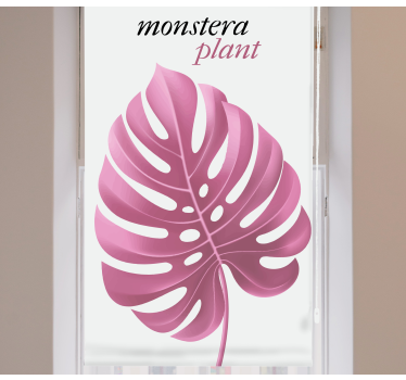 Toile fenêtre fleurs et plantes plante monstera rose - TenStickers