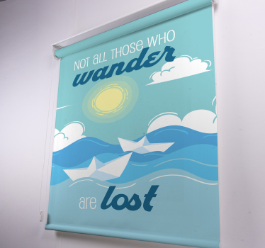 Toile fenêtre avec phrase errer citation perdue soleil - TenStickers