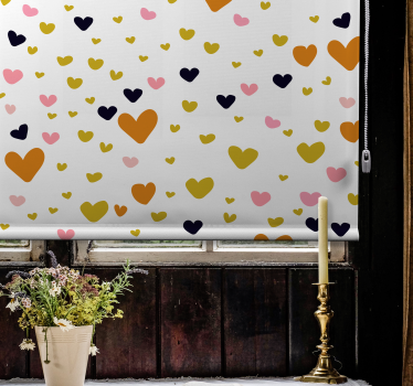Toile fenêtre romantique abat-jour à motif coeur - TenStickers