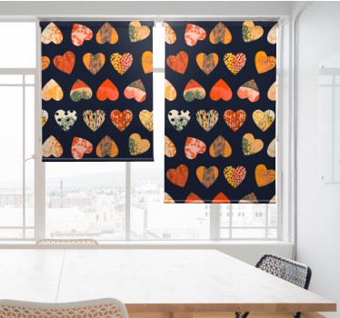 Toile fenêtre romantique collection de motifs de cœur - TenStickers