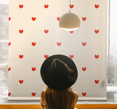 Toile fenêtre romantique simplicité du motif de coeur - TenStickers