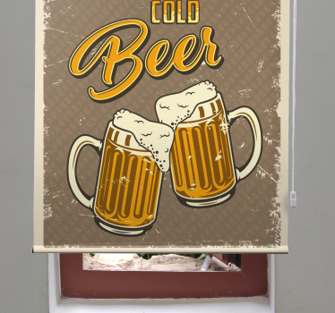 Toile fenêtre sport chopes à bière froides - TenStickers