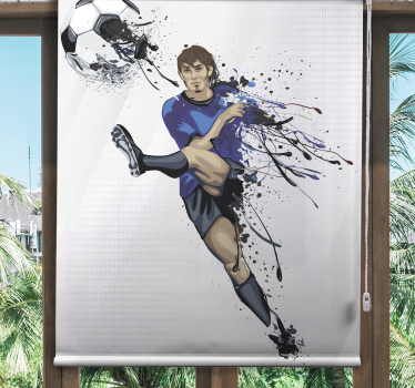 Toile fenêtre sport coup de pied d'action - TenStickers