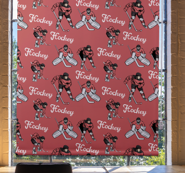 Toile fenêtre sport impression de joueurs de hockey - TenStickers