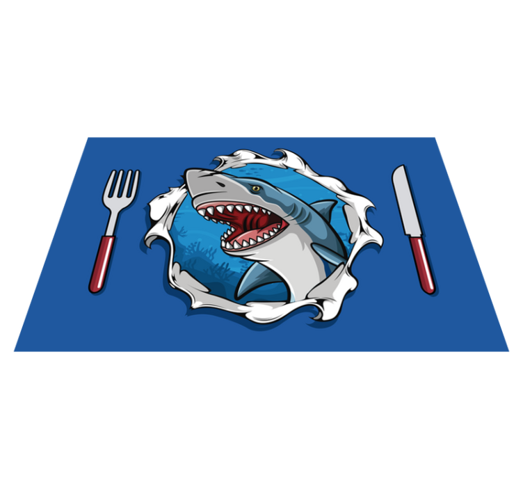 Set de table Poisson requin - TenStickers