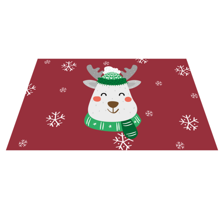 Set de table cerf de noël et flocons - TenStickers