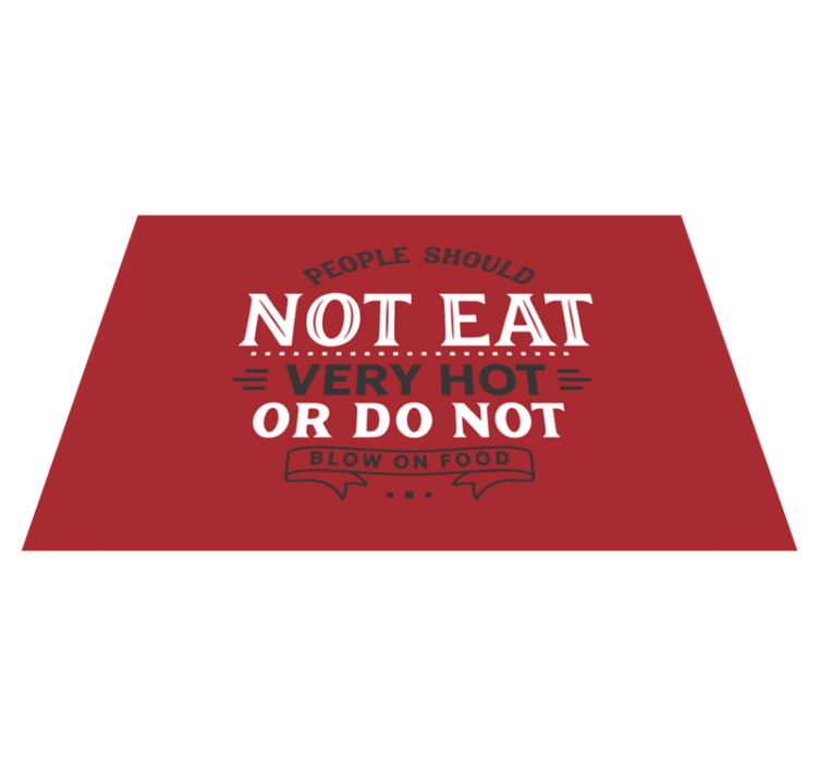 Set de table citation message de nutrition - TenStickers