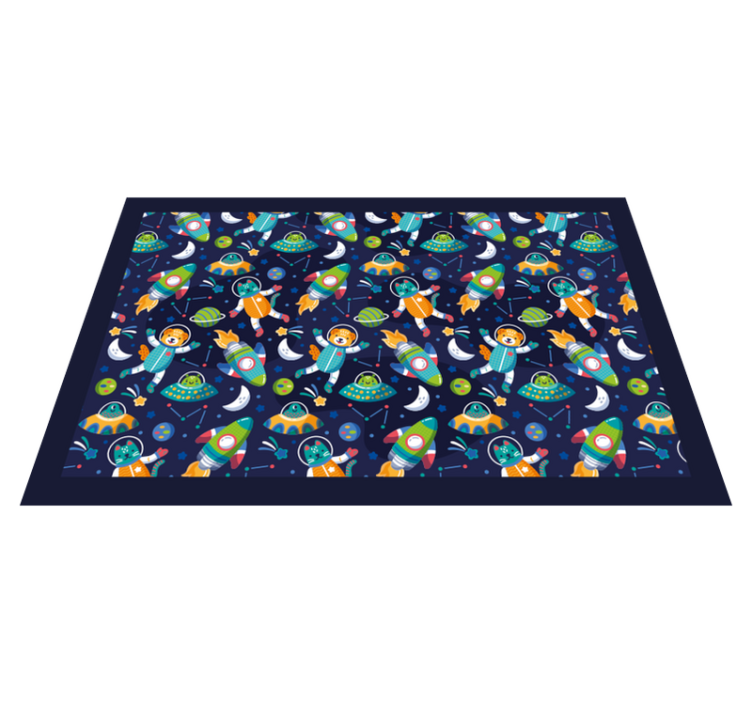 Set de table enfant aventure spatiale colorée - TenStickers