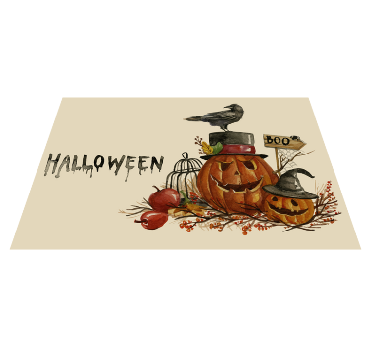 Set de table halloween arrangement de citrouilles festives - TenStickers
